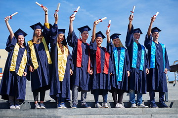 Image showing young graduates students group