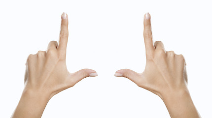 Image showing Hands showing frame