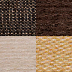 Image showing Set of brown fabric samples