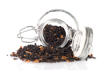 Image showing Tea in a glass jar