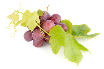 Image showing Bunch of red grapes