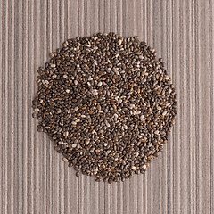 Image showing Circle of chia seeds