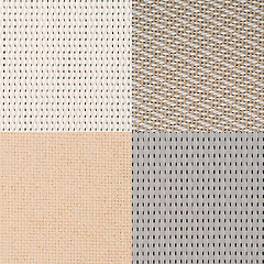 Image showing Set of beige vinyl samples