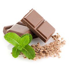 Image showing Chocolate Bar with hazelnuts