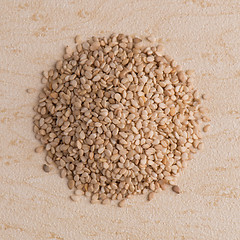 Image showing Circle of sesame seeds