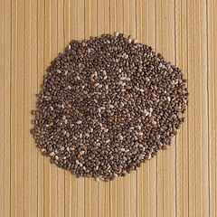 Image showing Circle of chia seeds