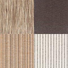 Image showing Set of brown fabric samples