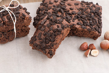 Image showing Tasty chocolate brownies