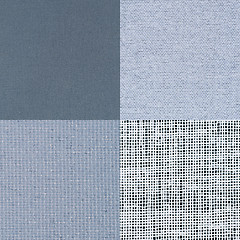 Image showing Set of blue vinyl samples