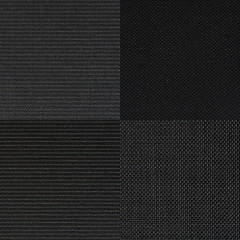 Image showing Set of black fabric samples