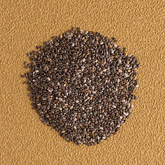 Image showing Circle of chia seeds