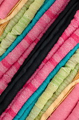 Image showing Multi color fabric texture samples