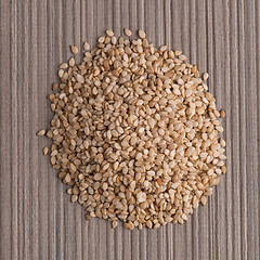 Image showing Circle of sesame seeds