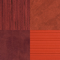 Image showing Set of red vinyl samples