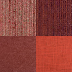Image showing Set of red vinyl samples