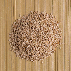 Image showing Circle of sesame seeds