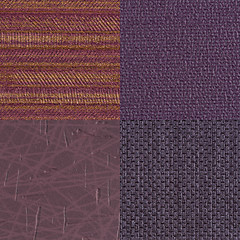 Image showing Set of purple vinyl samples