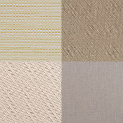 Image showing Set of beige vinyl samples