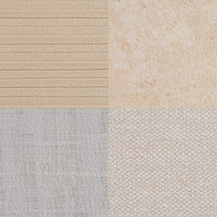 Image showing Set of beige vinyl samples