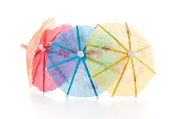 Image showing Paper umbrellas for cocktails