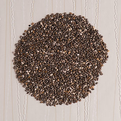 Image showing Circle of chia seeds