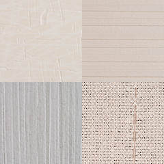 Image showing Set of beige vinyl samples