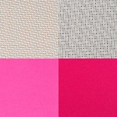 Image showing Set of pink vinyl samples