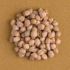 Image showing Circle of chickpeas