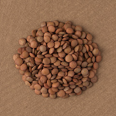 Image showing Circle of lentils