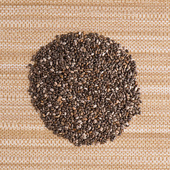 Image showing Circle of chia seeds