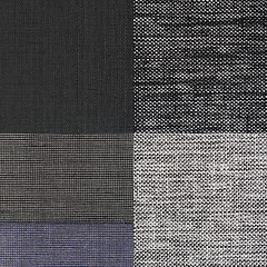 Image showing Set of blue fabric samples