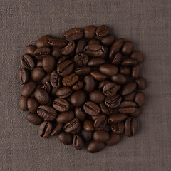 Image showing Circle of coffee