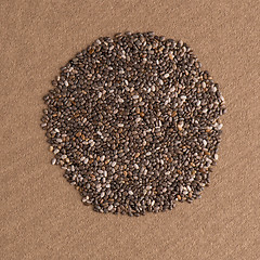 Image showing Circle of chia seeds