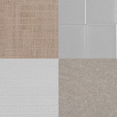 Image showing Set of beige vinyl samples