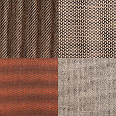 Image showing Set of brown fabric samples