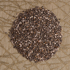 Image showing Circle of chia seeds