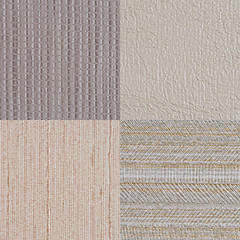 Image showing Set of beige vinyl samples