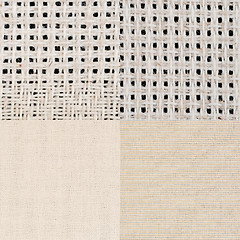 Image showing Set of beige vinyl samples