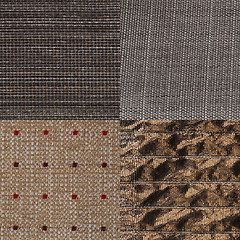 Image showing Set of brown fabric samples