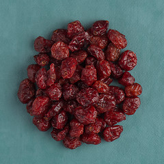 Image showing Circle of dried cranberries