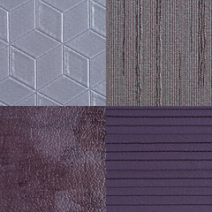 Image showing Set of purple vinyl samples