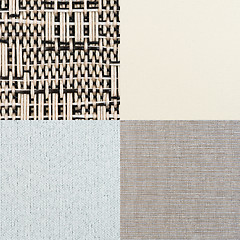 Image showing Set of beige vinyl samples