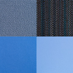 Image showing Set of blue vinyl samples