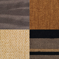 Image showing Set of brown fabric samples