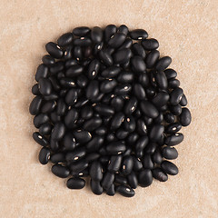 Image showing Circle of black beans