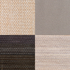 Image showing Set of brown fabric samples