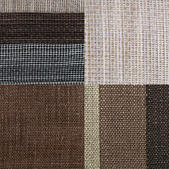 Image showing Set of brown fabric samples