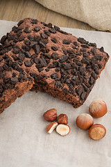 Image showing Tasty chocolate brownies