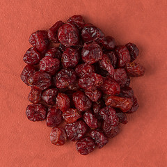 Image showing Circle of dried cranberries