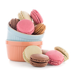 Image showing Colorful French Macarons